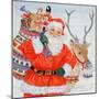 Father Christmas and His Reindeer-Catherine Bradbury-Mounted Premium Giclee Print