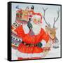 Father Christmas and His Reindeer-Catherine Bradbury-Framed Stretched Canvas