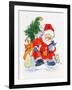 Father Christmas and Kittens, 1996-Diane Matthes-Framed Giclee Print