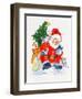 Father Christmas and Kittens, 1996-Diane Matthes-Framed Giclee Print