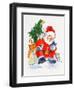 Father Christmas and Kittens, 1996-Diane Matthes-Framed Giclee Print