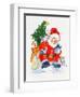 Father Christmas and Kittens, 1996-Diane Matthes-Framed Giclee Print