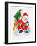 Father Christmas and Kittens, 1996-Diane Matthes-Framed Giclee Print