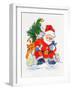 Father Christmas and Kittens, 1996-Diane Matthes-Framed Giclee Print