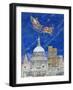 Father Christmas Flying over London-Catherine Bradbury-Framed Premium Giclee Print