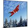 Father Christmas Flying-null-Mounted Photographic Print
