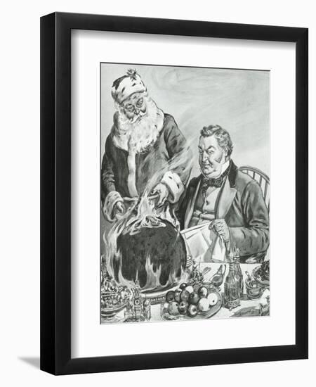 Father Christmas, Illustration from 'John Bull'-null-Framed Giclee Print