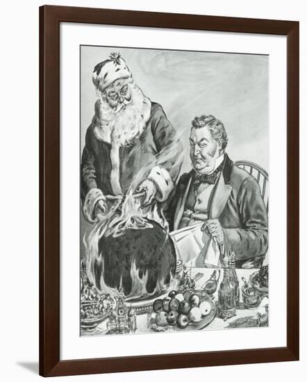 Father Christmas, Illustration from 'John Bull'-null-Framed Giclee Print