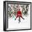 Father Christmas on a Bicycle, Freewheeling-null-Framed Photographic Print