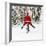 Father Christmas on a Bicycle, Freewheeling-null-Framed Photographic Print