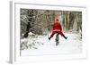 Father Christmas on a Bicycle, Freewheeling-null-Framed Photographic Print