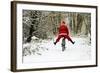 Father Christmas on a Bicycle, Freewheeling-null-Framed Photographic Print