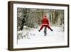 Father Christmas on a Bicycle, Freewheeling-null-Framed Photographic Print