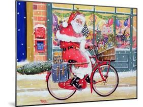 Father Christmas on a Bicycle-Tony Todd-Mounted Giclee Print