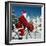 Father Christmas on Bicycle Cycling Past Fir-Ake Lindau and Johan De Meester-Framed Photographic Print