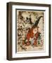 Father Christmas Pulls Toys from a Xmas Stocking-Arthur Rackham-Framed Art Print