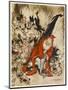 Father Christmas Pulls Toys from a Xmas Stocking-Arthur Rackham-Mounted Art Print