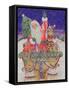 Father Christmas Setting Out on Christmas Eve-Catherine Bradbury-Framed Stretched Canvas