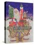 Father Christmas Setting Out on Christmas Eve-Catherine Bradbury-Stretched Canvas