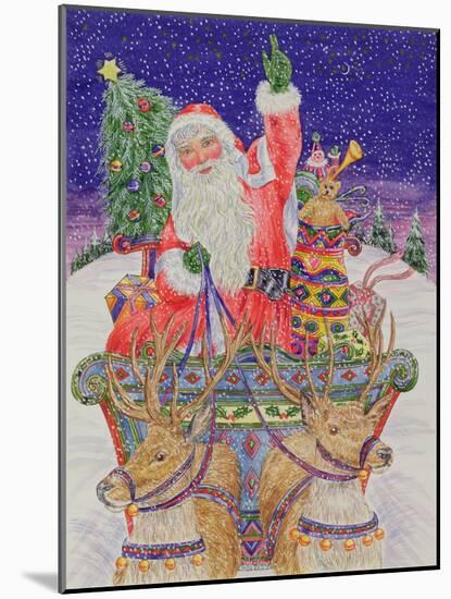 Father Christmas Setting Out on Christmas Eve-Catherine Bradbury-Mounted Premium Giclee Print