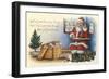 Father Christmas Speaking on the Phone-null-Framed Giclee Print