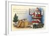 Father Christmas Speaking on the Phone-null-Framed Giclee Print