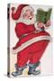 Father Christmas, Victorian Christmas Card-null-Stretched Canvas