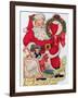 Father Christmas Wishing You a Merry Christmas-null-Framed Giclee Print