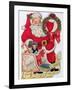 Father Christmas Wishing You a Merry Christmas-null-Framed Giclee Print