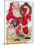 Father Christmas Wishing You a Merry Christmas-null-Mounted Giclee Print