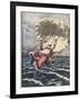 Father Christmas with a Parachute-null-Framed Art Print