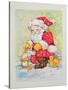 Father Christmas with Animals-Diane Matthes-Stretched Canvas