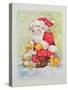 Father Christmas with Animals-Diane Matthes-Stretched Canvas