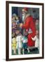 Father Christmas with Children-Karl Roger-Framed Giclee Print