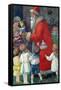 Father Christmas with Children-Karl Roger-Framed Stretched Canvas