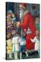 Father Christmas with Children-Karl Roger-Stretched Canvas