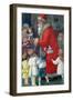 Father Christmas with Children-Karl Roger-Framed Giclee Print