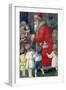 Father Christmas with Children-Karl Roger-Framed Giclee Print