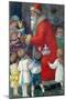 Father Christmas with Children-Karl Roger-Mounted Giclee Print