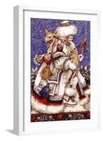 Father Christmas with Deer-Anne Yvonne Gilbert-Framed Giclee Print