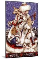 Father Christmas with Deer-Anne Yvonne Gilbert-Mounted Giclee Print
