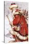 Father Christmas with Toys-Anne Yvonne Gilbert-Stretched Canvas