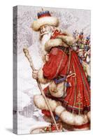 Father Christmas with Toys-Anne Yvonne Gilbert-Stretched Canvas