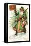 Father Christmas-German School-Framed Stretched Canvas