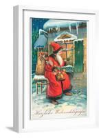 Father Christmas-German School-Framed Giclee Print