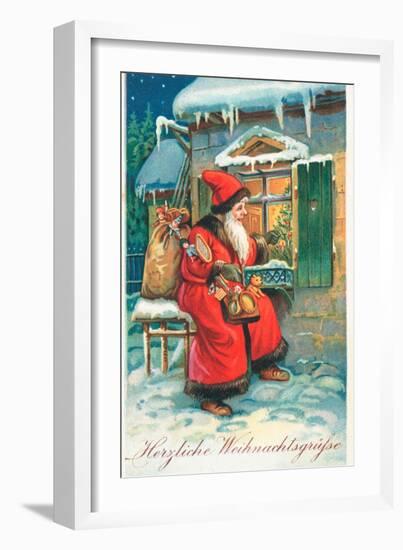 Father Christmas-German School-Framed Giclee Print