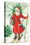 Father Christmas-German School-Stretched Canvas