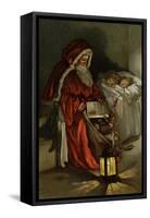 Father Christmas-Lizzi Mack-Framed Stretched Canvas