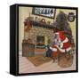 Father Christmas-Gillian Lawson-Framed Stretched Canvas