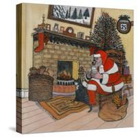 Father Christmas-Gillian Lawson-Stretched Canvas